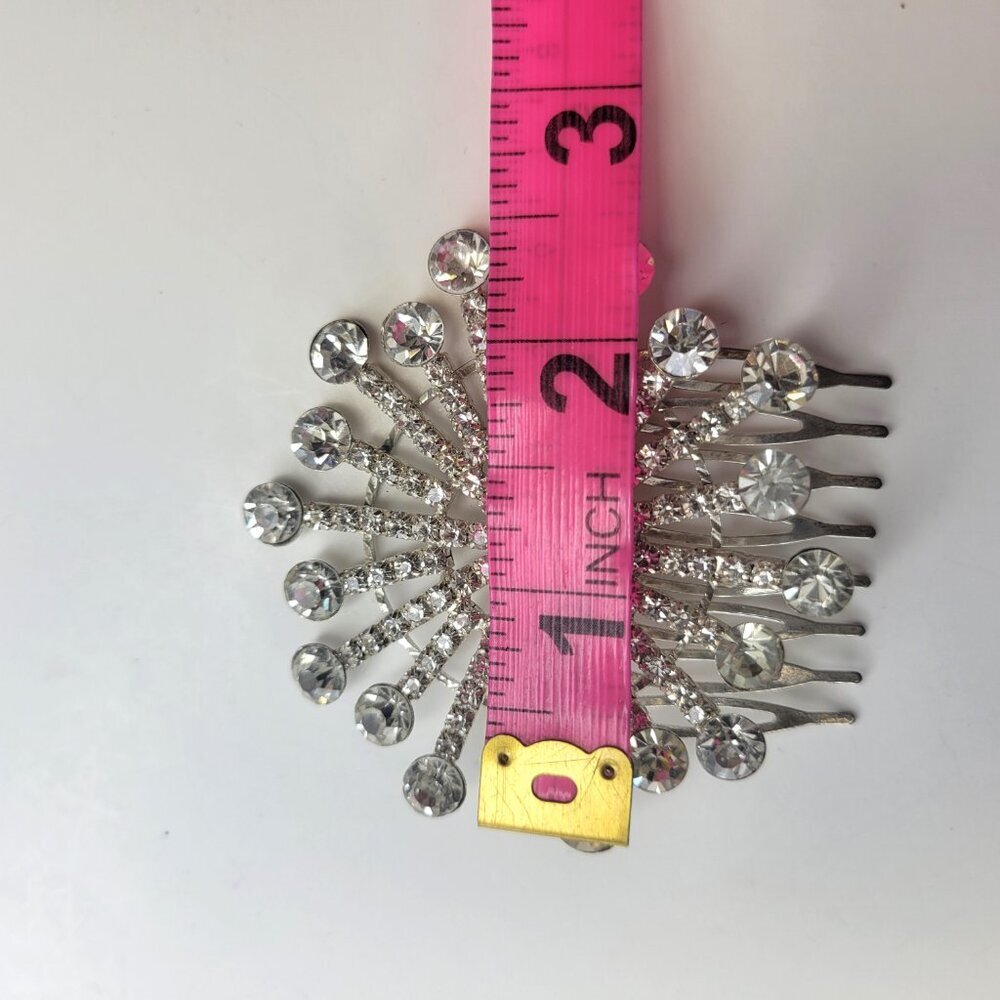 Crystal Rhinestone Hair Comb Clip - Picture 3 of 10
